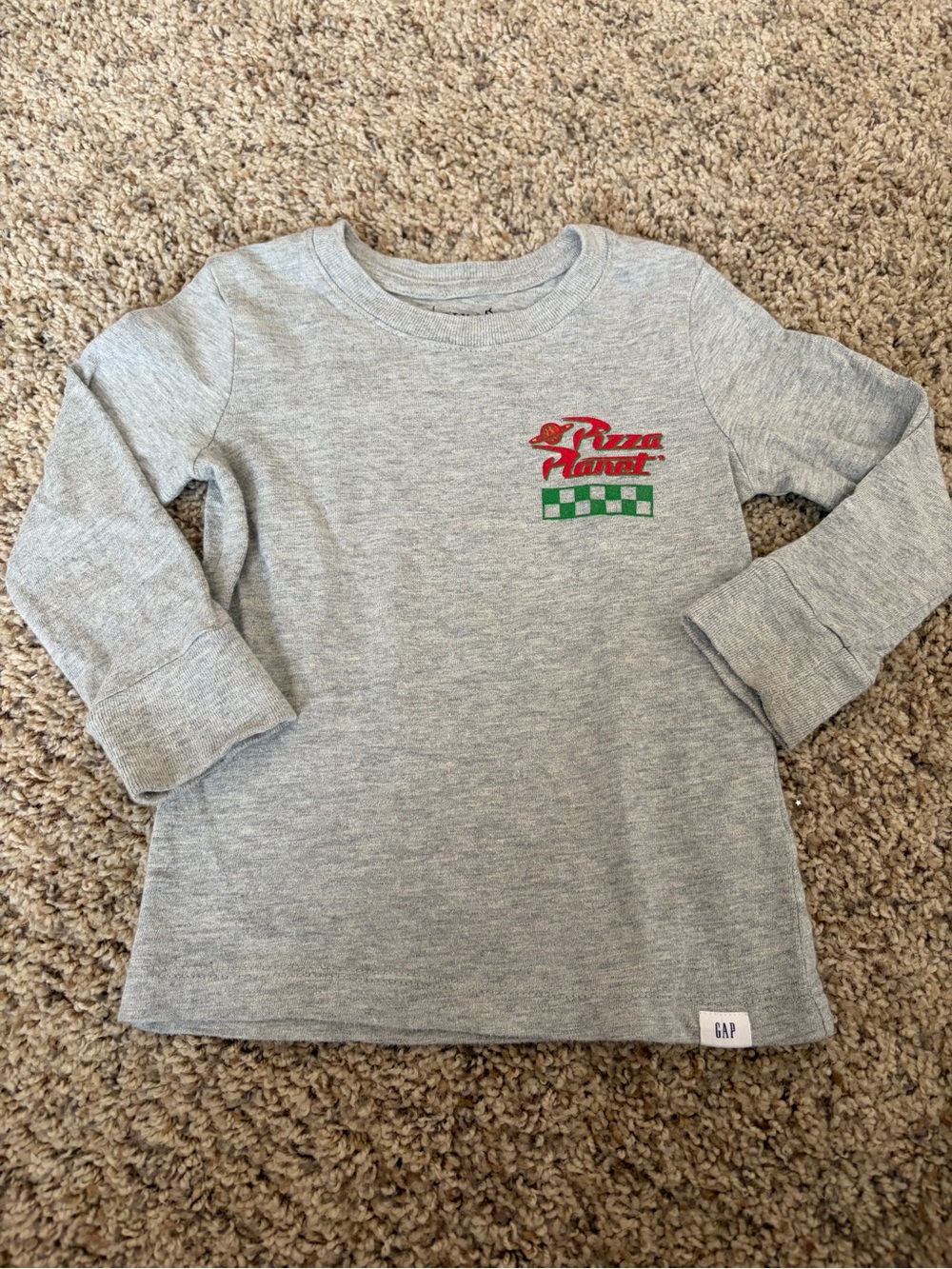 GAP Gray Long Sleeve Toy Story Tee